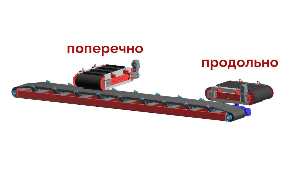 Монтаж магнитной плиты над конвейером